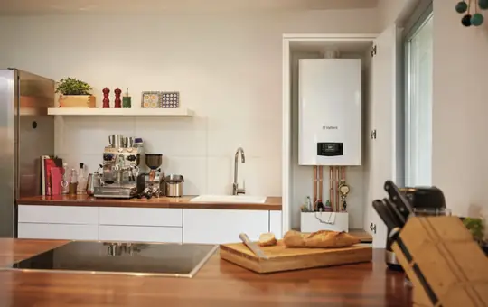 A Vaillant boiler fitted in a London kitchen